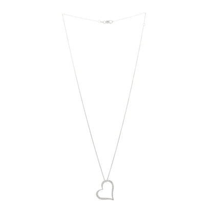 Roberto Coin 18K White Gold Diamond .22ct Tiny Treasures Heart Pendant Necklace 3 of 6
