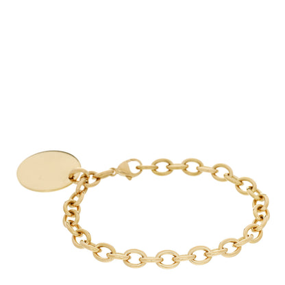Tiffany 18K Yellow Gold Round Tag Charm Bracelet 2 of 3