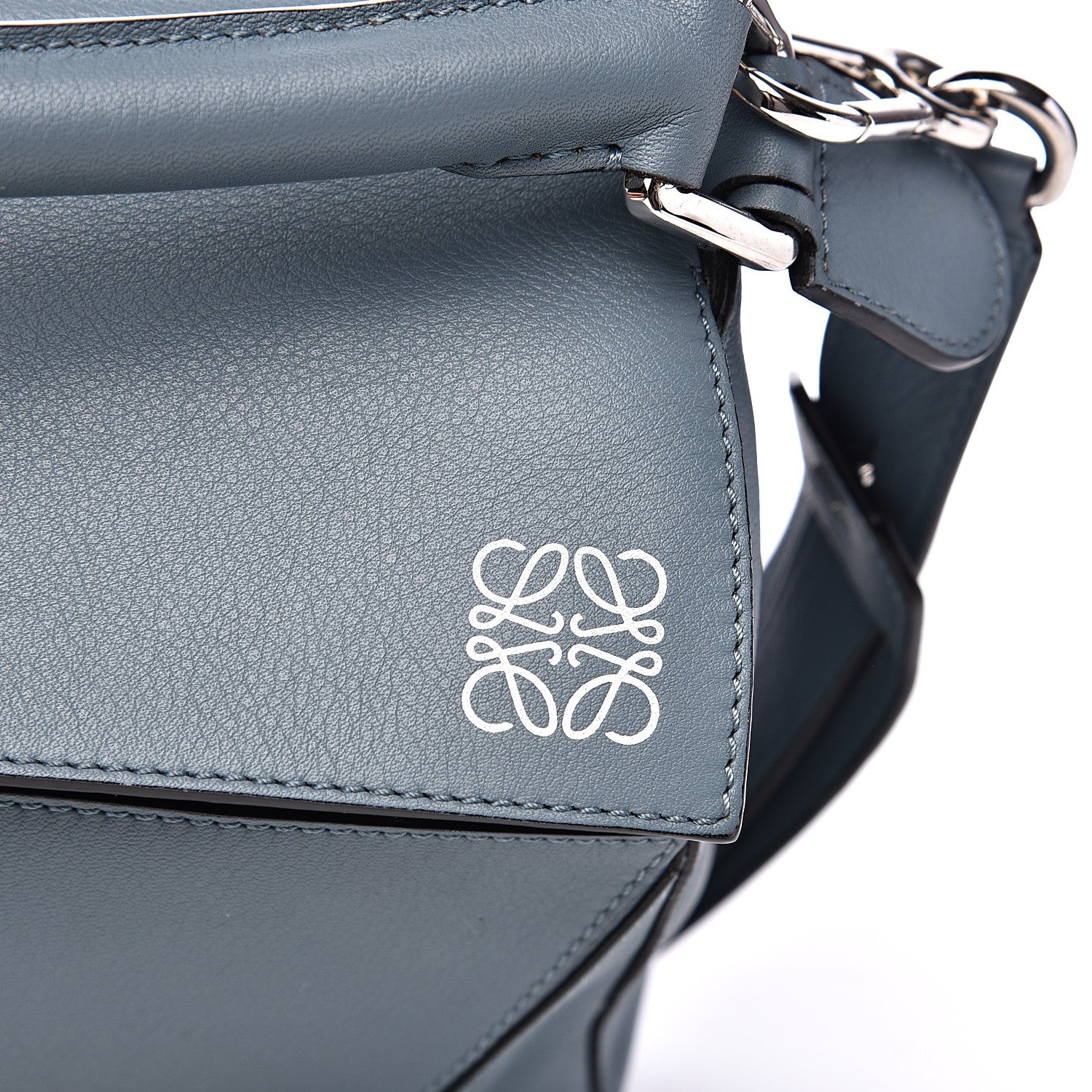 Loewe Calfskin Medium Puzzle Bag Stone Blue 11 of 13