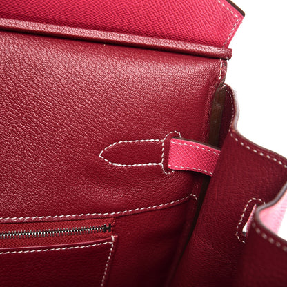 Hermes Epsom Candy Birkin 35 Rose Tyrien Rubis 23 of 41