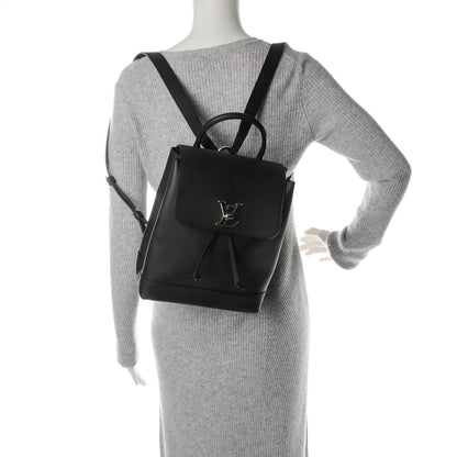 Louis Vuitton Calfskin Lockme Backpack Black 2 of 7