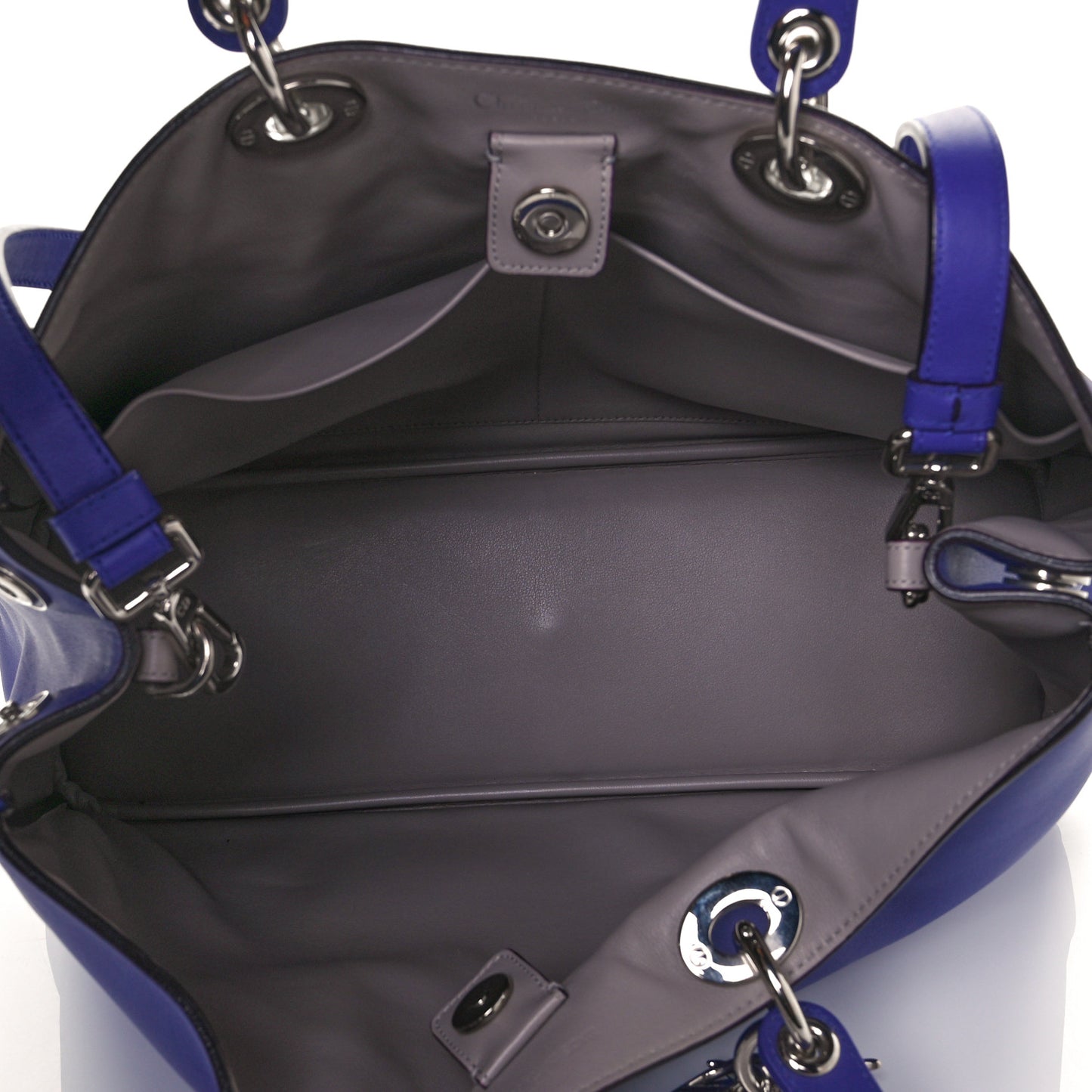 Smooth Calfskin Large Diorissimo Tote Blue Sapphire