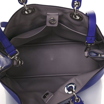 Christian Dior Smooth Calfskin Large Diorissimo Tote Blue Sapphire 4 of 8