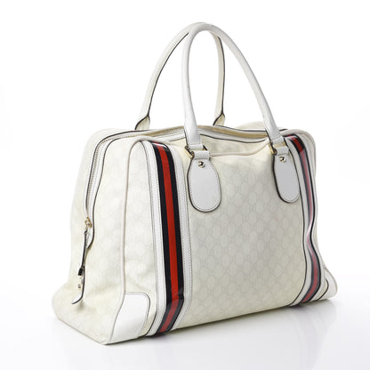 Gucci GG Plus Monogram Duffle Bag White 2 of 8