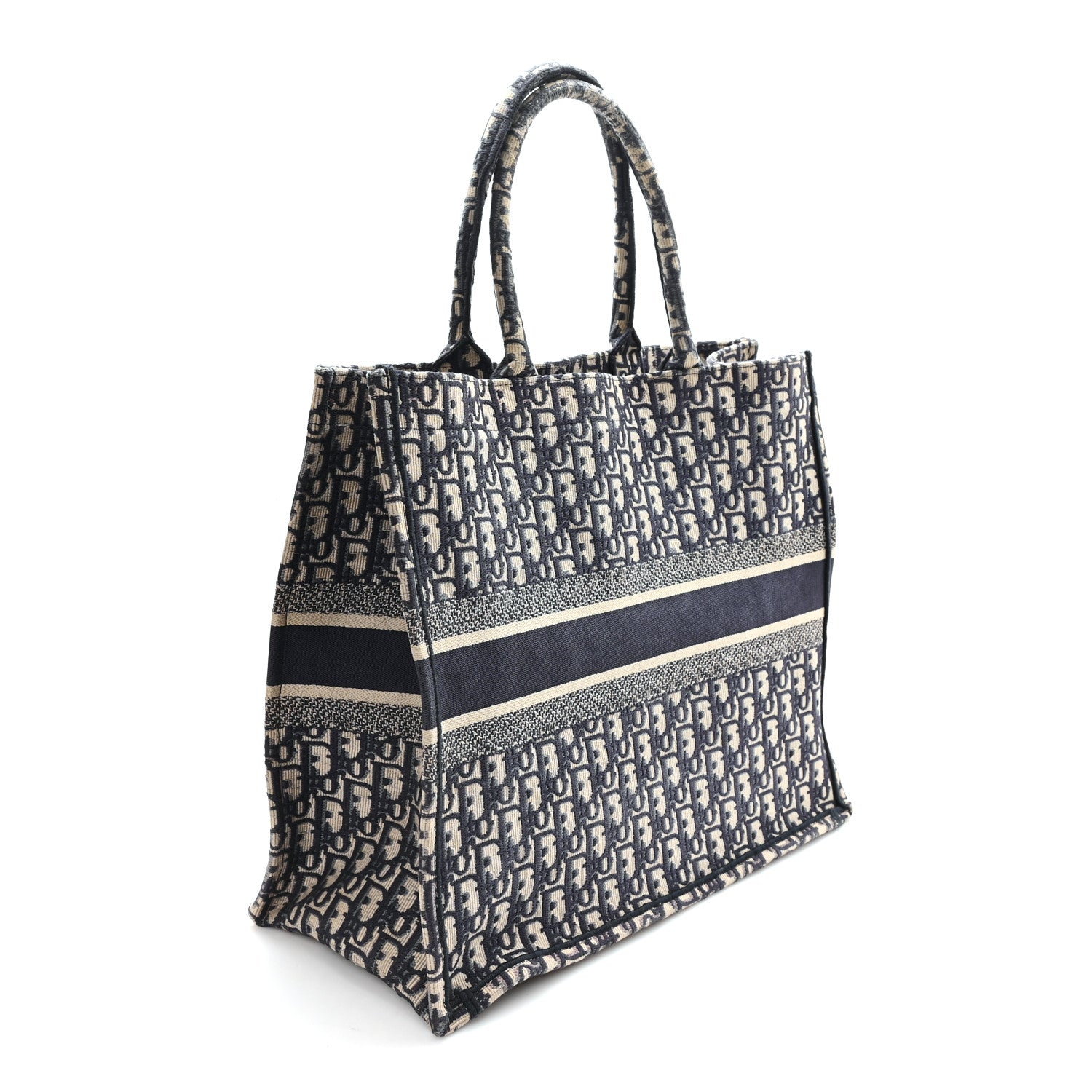 Christian Dior Oblique Large Book Tote Blue Multicolor 2 of 12