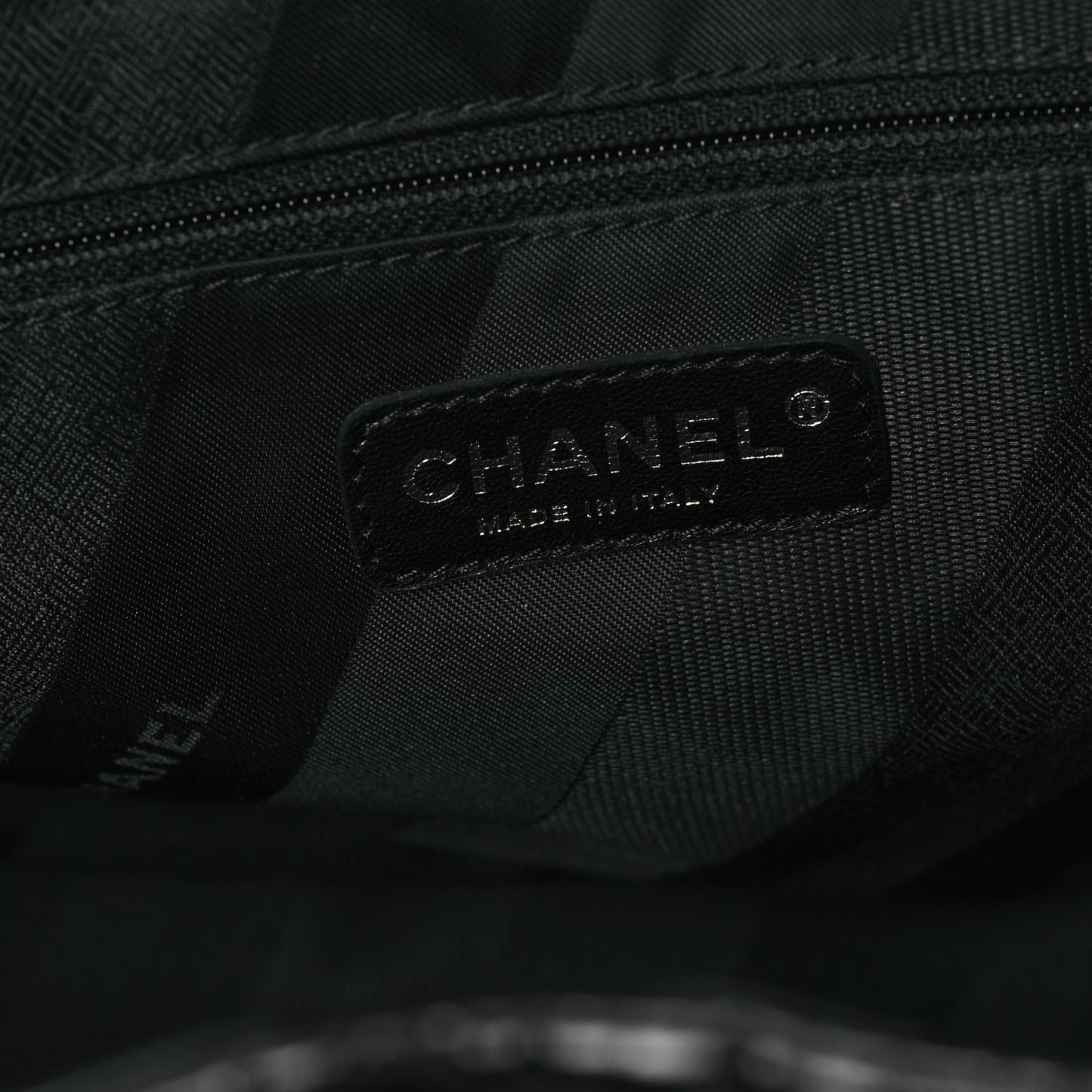 Glazed Calfskin Lambskin Quilted Portobello Tote Black Grey