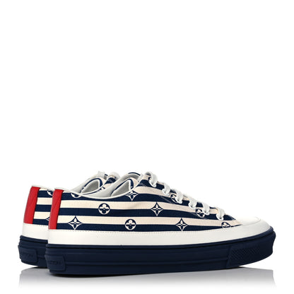 Louis Vuitton Canvas Escale Stellar Sneakers 37.5 Blue 4 of 7