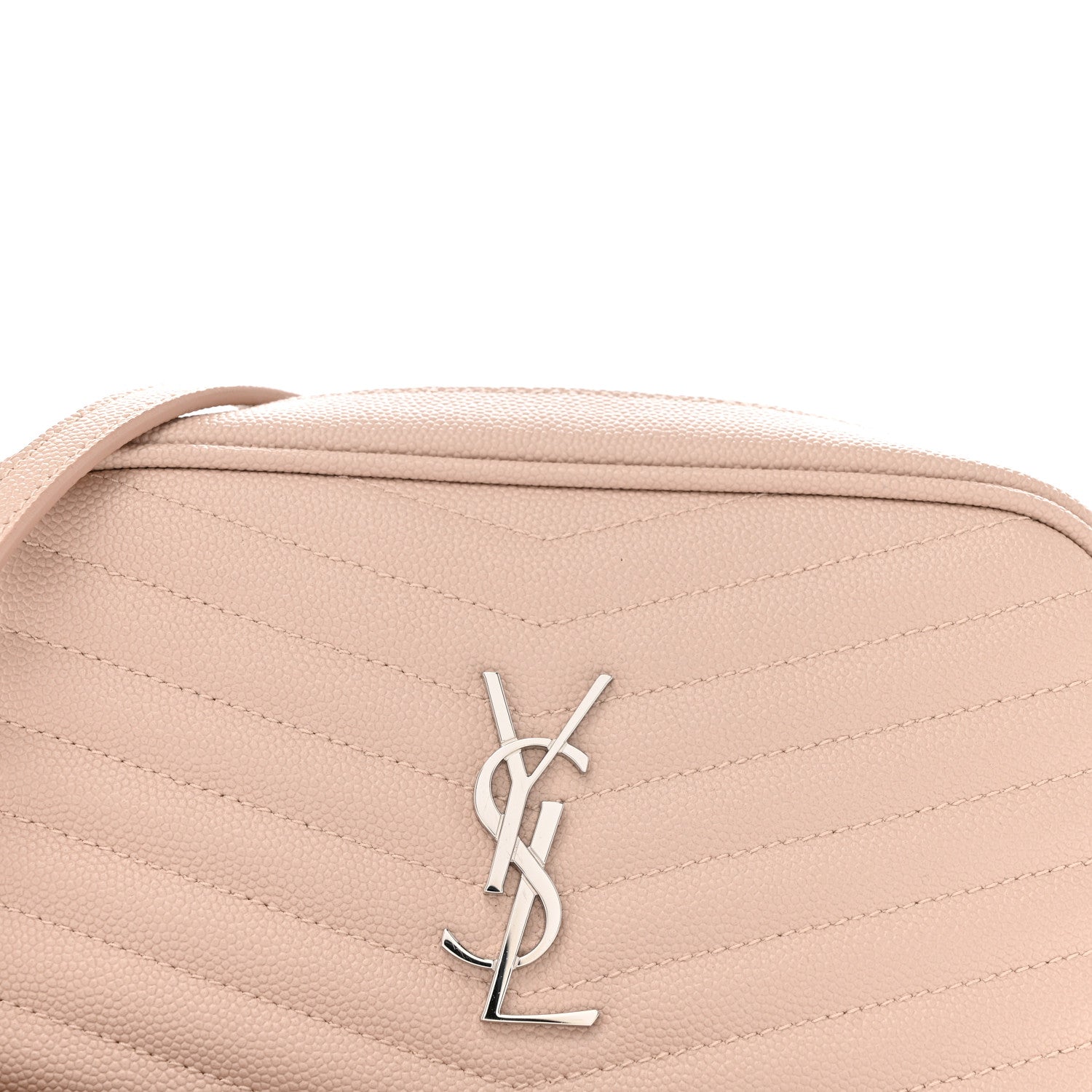Saint Laurent Grain De Poudre Matelasse Monogram Mini Lou Camera Bag Marble Pink 7 of 11