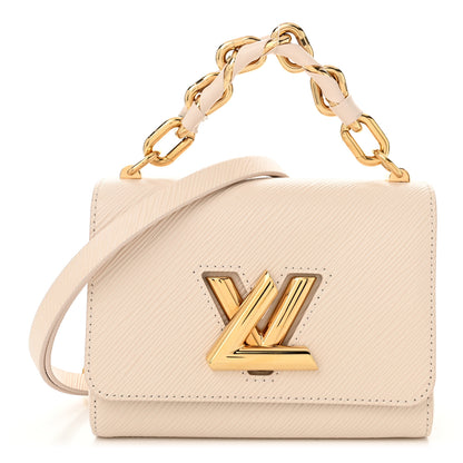 Louis Vuitton Epi Twist Braided Chain Shoulder Bag PM Quartz White 1 of 10