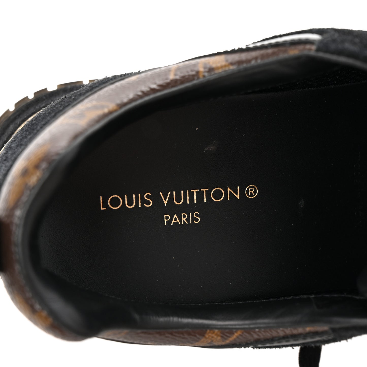 Suede Monogram Run Away Sneakers 39 Black