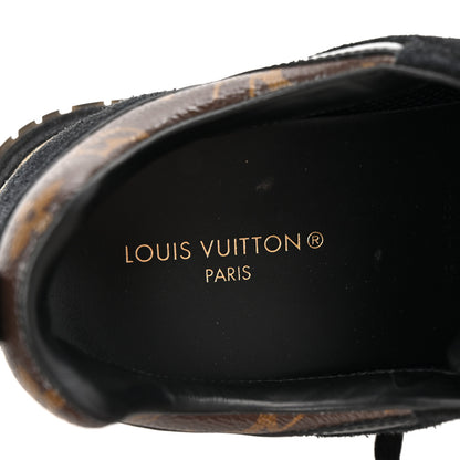 Louis Vuitton Suede Monogram Run Away Sneakers 39 Black 8 of 9