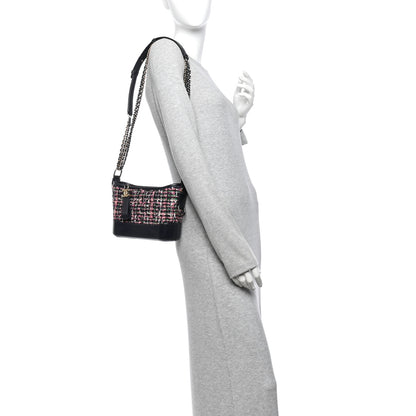 Chanel Tweed Calfskin Small Gabrielle Hobo Navy Blue Multicolor 2 of 10