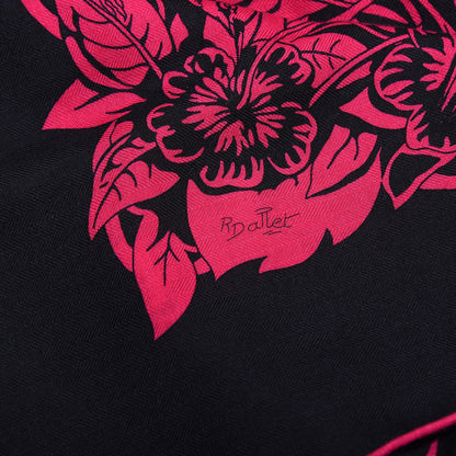 Hermes Cashmere Silk Jungle Love Tattoo Shawl 140 Black Rose Vif 4 of 6