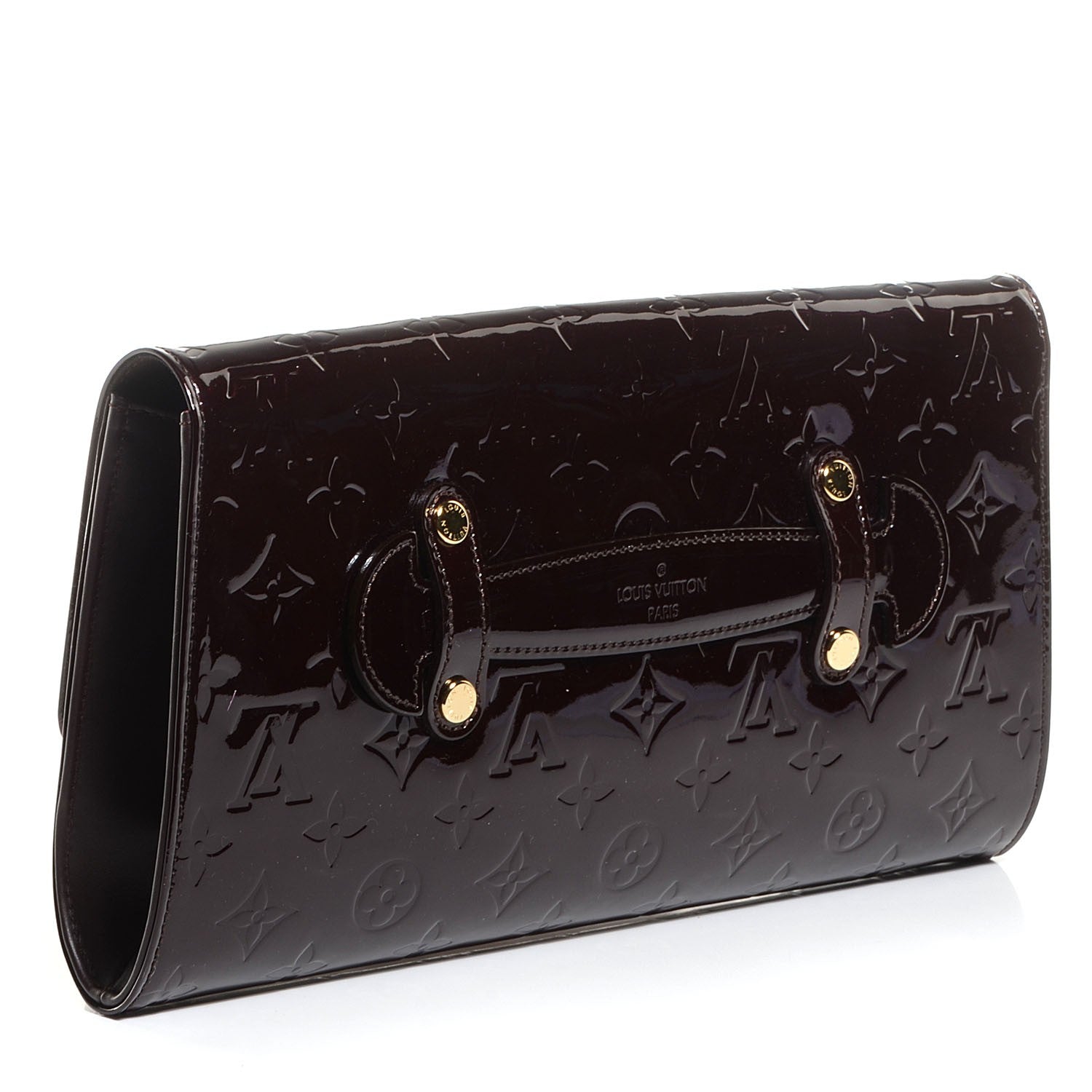 Louis Vuitton Vernis Robertson Clutch Amarante 3 of 8
