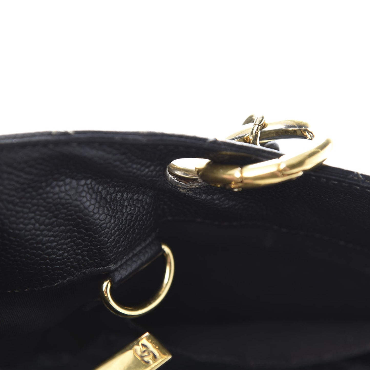 Caviar Quilted Grand Shopping Tote GST Black