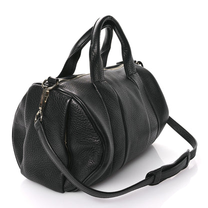 Alexander Wang Pebbled Lambskin Rocco Black Pale Gold Hardware 3 of 9