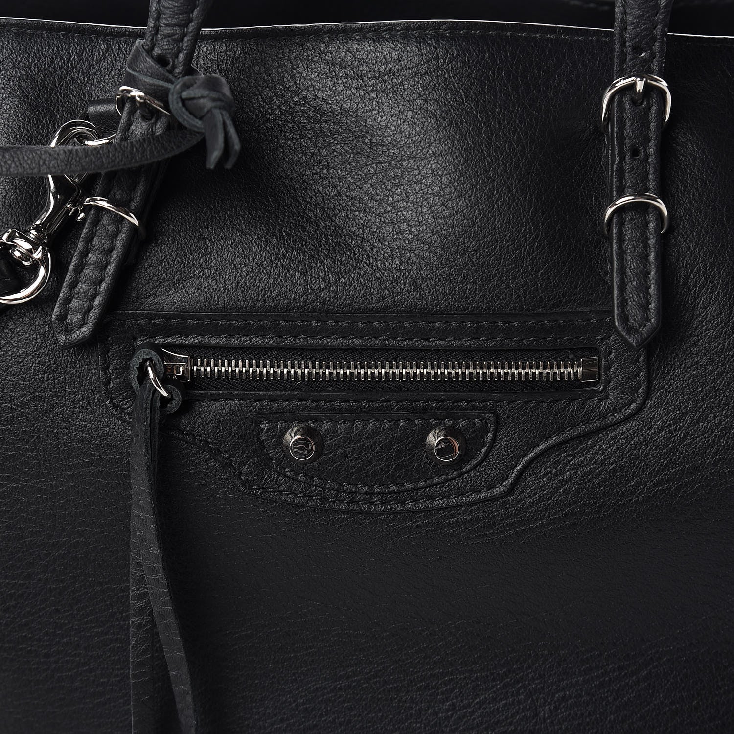 Balenciaga Veau Papier B4 Zip Around Tote Black 8 of 10