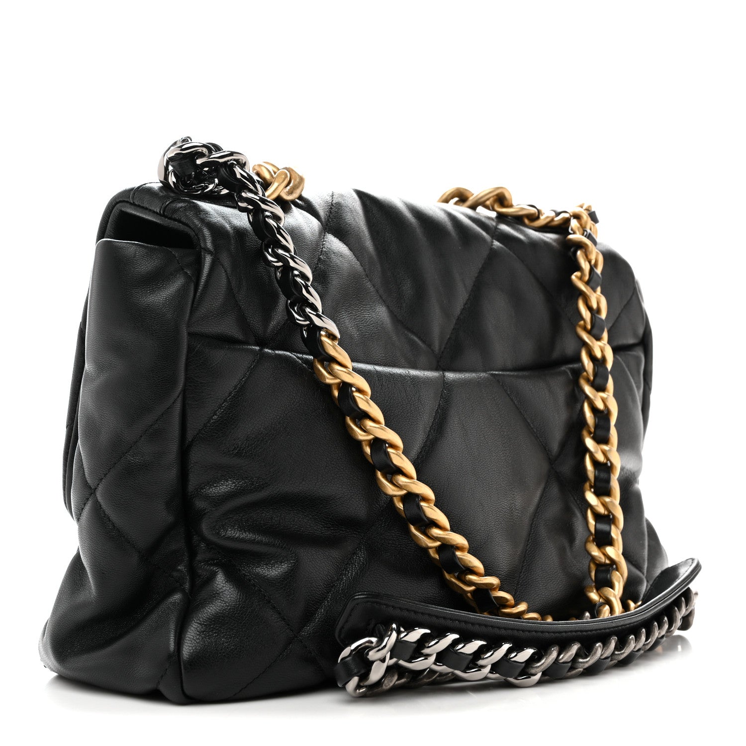 Chanel Lambskin Quilted Large Chanel 19 Flap Black 3 of 11