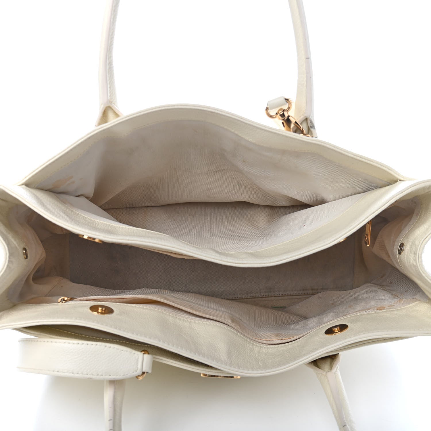 Chanel Calfskin Cerf Executive Shopper Tote White 4 of 22