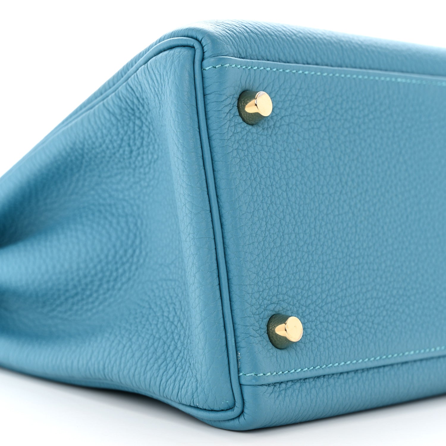 Hermes Togo Kelly Retourne 32 Turquoise 9 of 16
