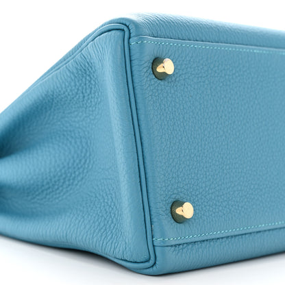 Hermes Togo Kelly Retourne 32 Turquoise 9 of 16