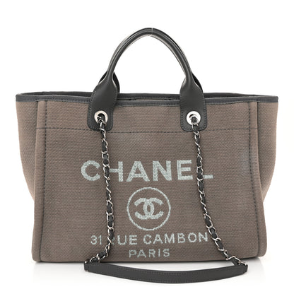 Chanel Mixed Fibers Small Deauville Tote Grey 1 of 13