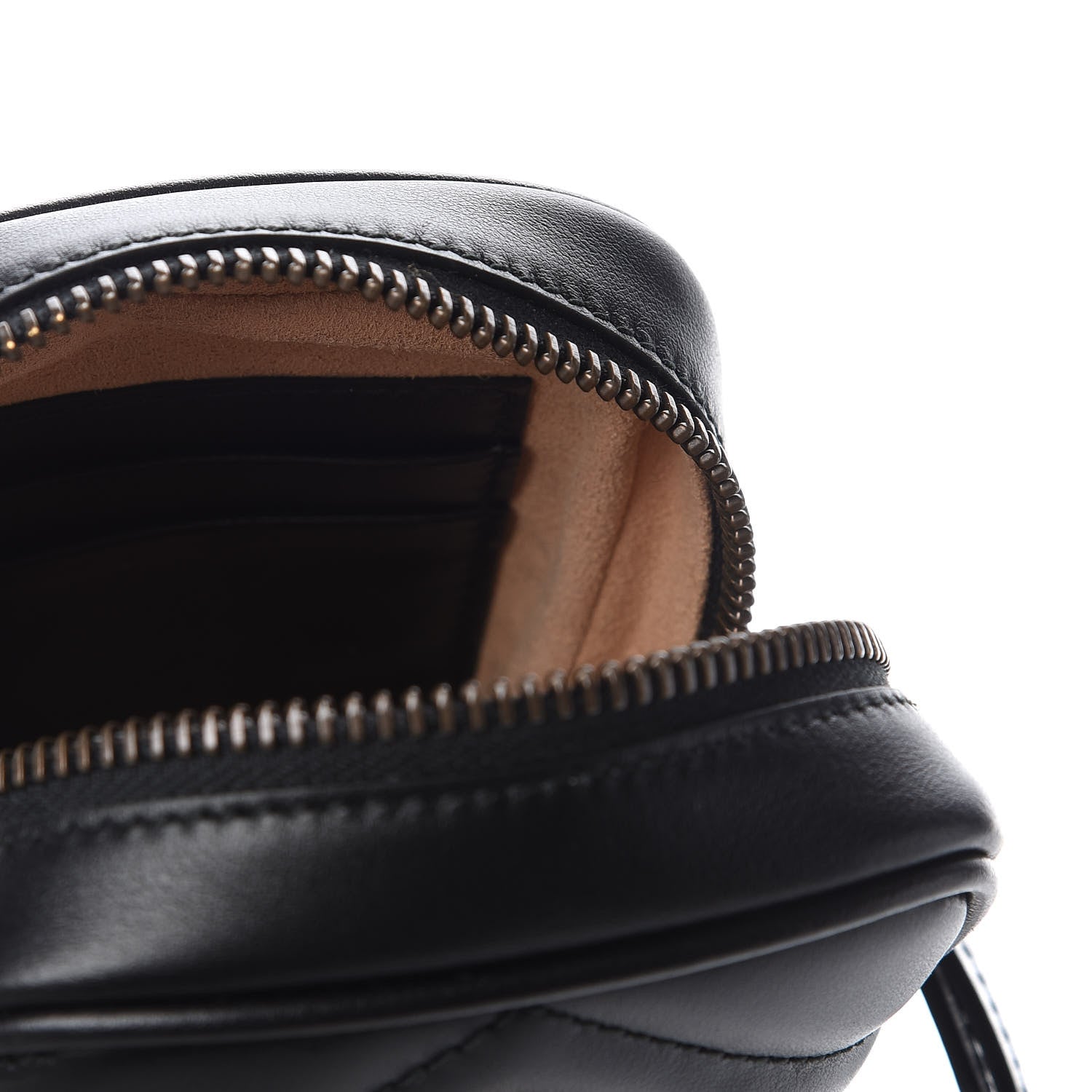 Gucci Calfskin Matelasse Mini GG Marmont Crossbody Bag Black 4 of 12