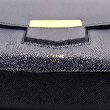 Celine Grained Calfskin Medium Trotteur Indigo 6 of 7