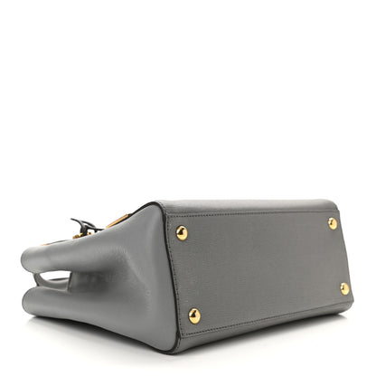 Fendi Vitello Elite Petite 2Jours Tote Grigio Grigio Chiaro 4 of 10