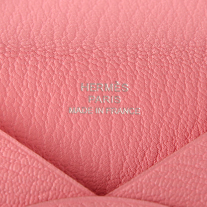 Hermes Chevre Mysore Calvi Card Case Rose Confetti 6 of 8