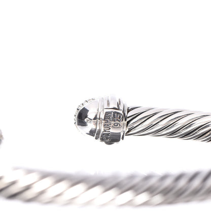 David Yurman Sterling Silver Pave Diamond 7mm Cable Classics Bracelet 4 of 4