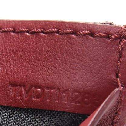 Burberry Smooth Calfskin Vintage Check Sandon Card Case Crimson 6 of 6