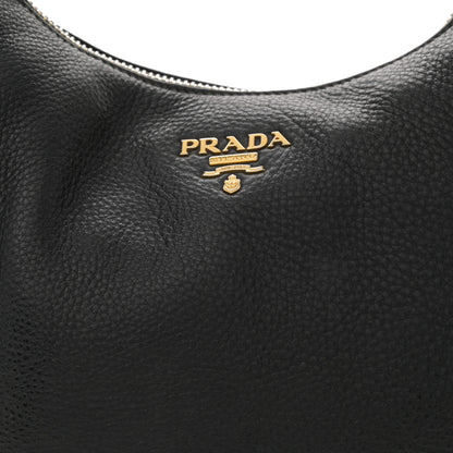 Prada Vitello Daino Hobo Black 8 of 11