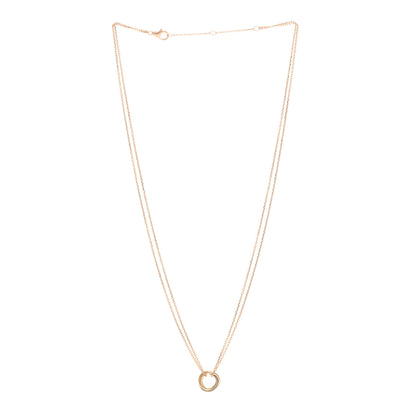 Cartier 18K Pink Yellow White Gold Trinity Double Chain Pendant Necklace 3 of 5