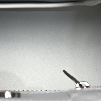 Balenciaga Shiny Calfskin Crocodile Embossed XXS Hourglass East West Tote White 5 of 10