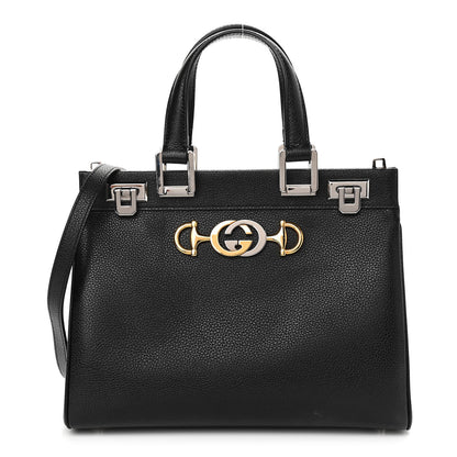 Gucci Grainy Calfskin Small Zumi Top Handle Bag Black 1 of 10