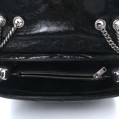 Saint Laurent Patent Y Quilted Monogram Medium Loulou Chain Satchel Black 4 of 4