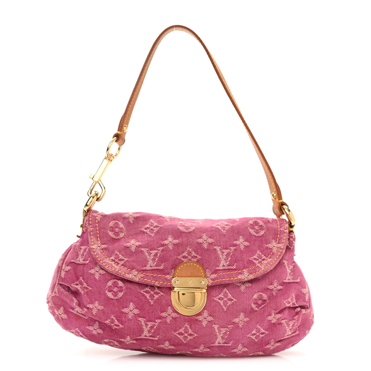 Louis Vuitton Monogram Denim Mini Pleaty Fuchsia 1 of 9