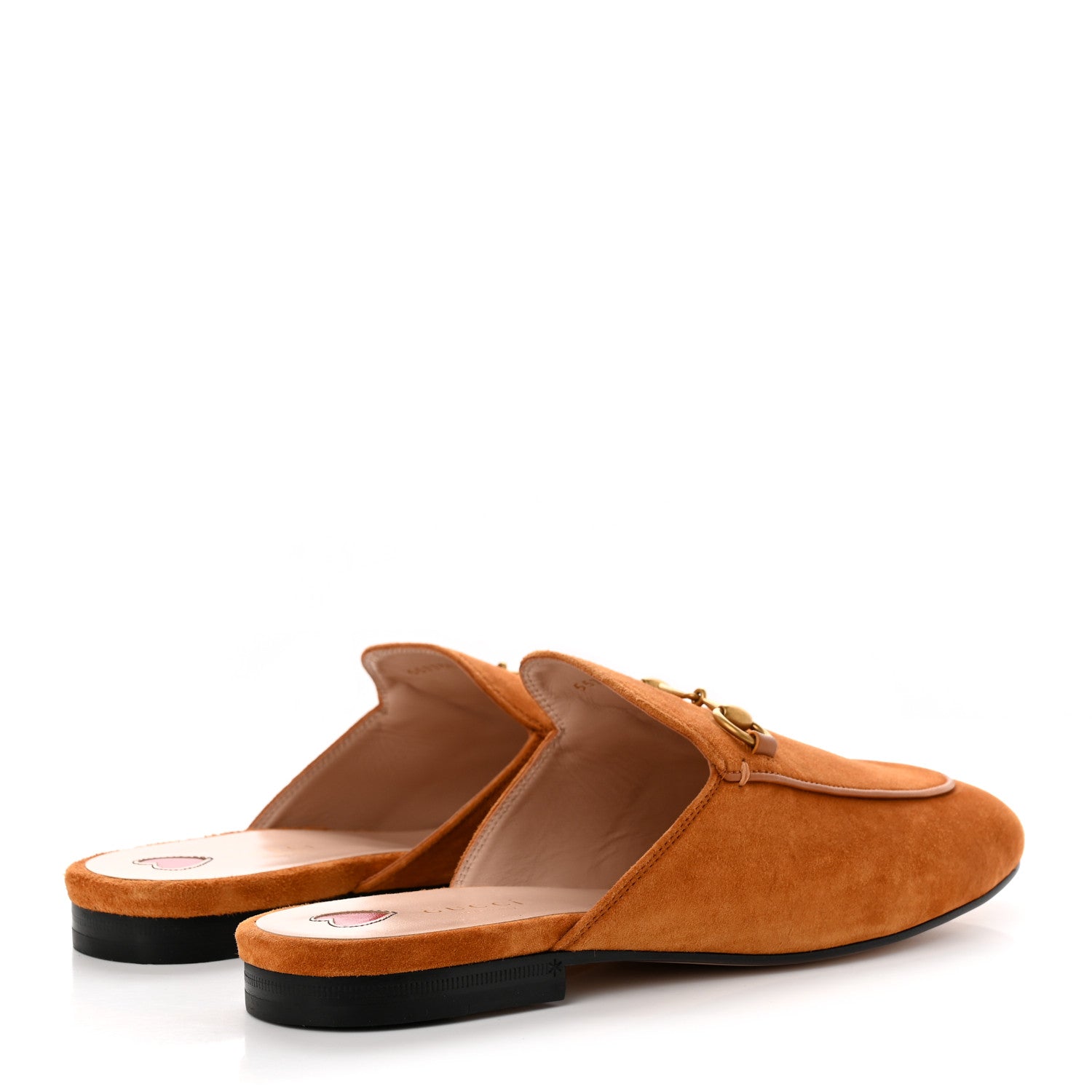 Gucci Suede Cachemire Malaga Kid Womens Princetown Slippers 40 Blondie Cognac 4 of 11