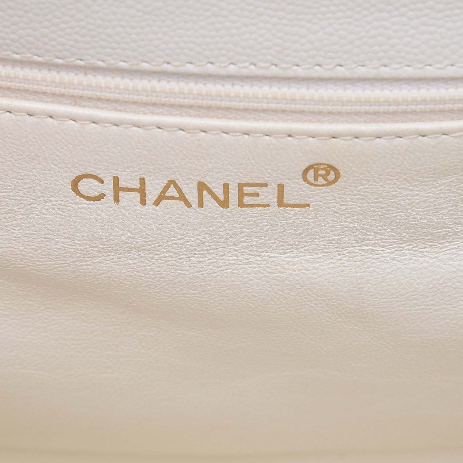 Chanel Caviar CC Frame Evening Bag White 6 of 12