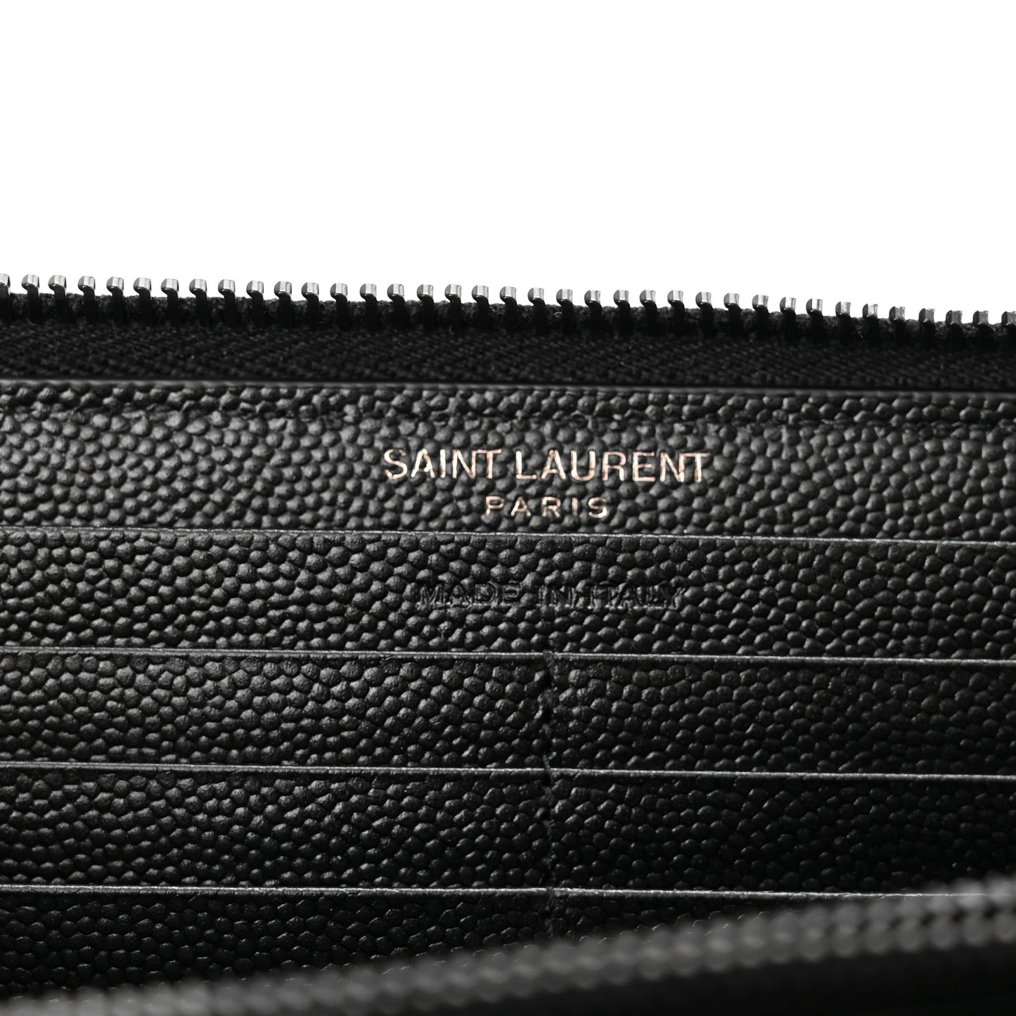 Grain De Poudre Matelasse Chevron Monogram Monochrome Zip Around Wallet Black