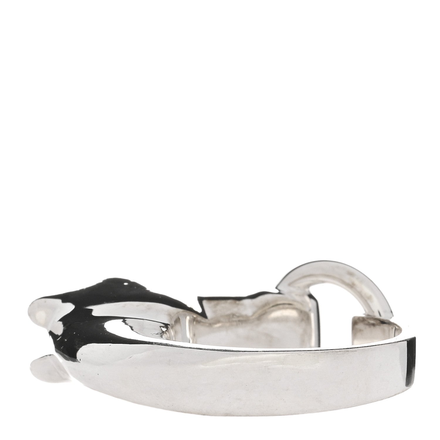 Hermes Sterling Silver PM Galop Ring 52 6 3 of 5