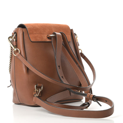 Chloe Suede Calfskin Small Faye Backpack Tobacco 3 of 16