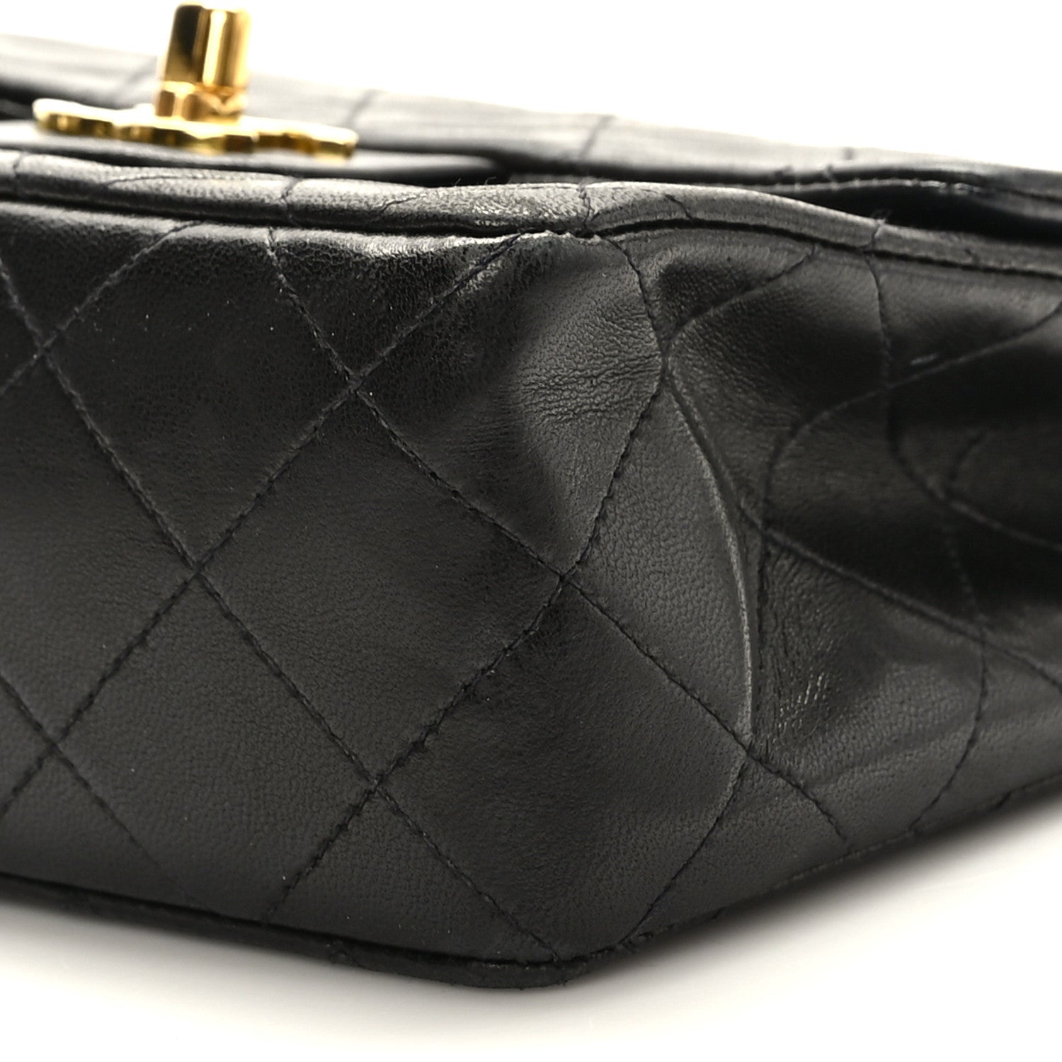 Chanel Lambskin Quilted Mini Square Flap Bag Black 9 of 9