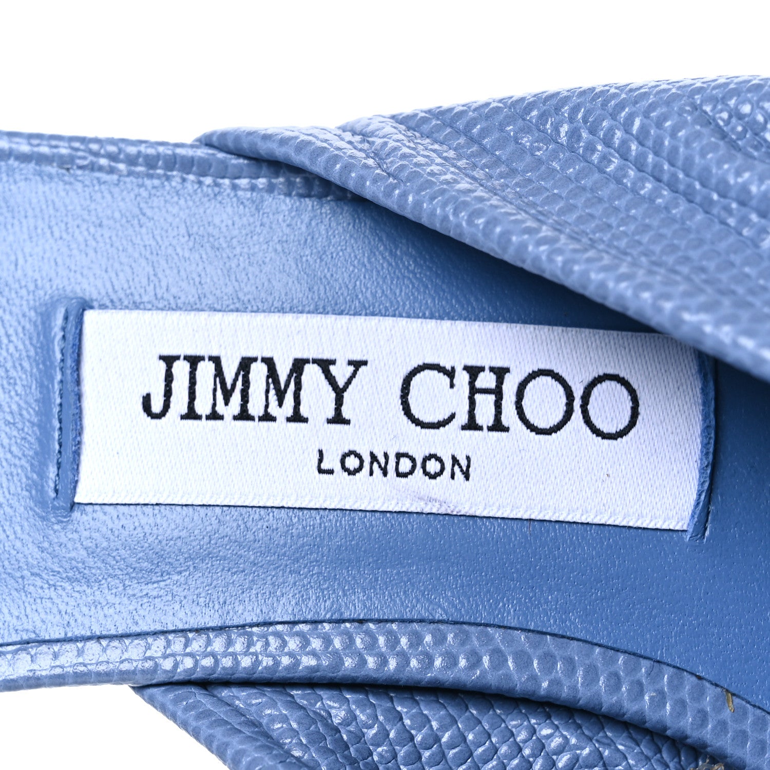 Jimmy Choo Nappa Embossed Lizard Avenue 50 Mules 37 Denim 9 of 12