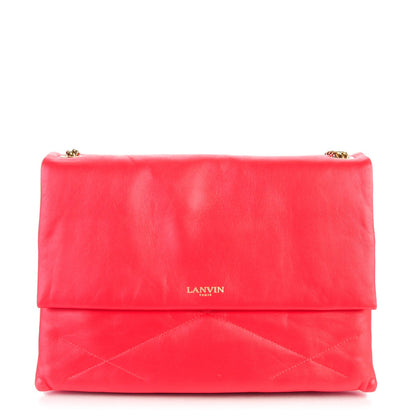 Lanvin Lambskin Quilted Medium Sugar Flap Shoulder Bag Framboise Raspberry 1 of 7