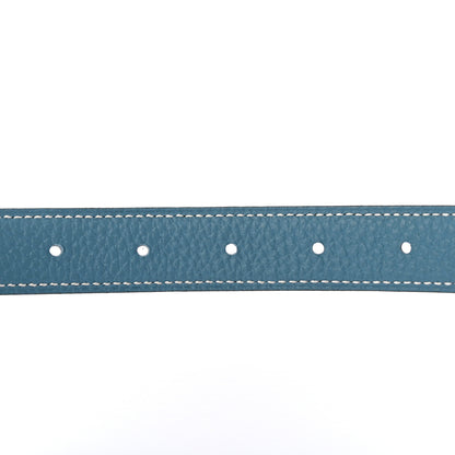 Hermes Box Togo 32mm Constance H Belt Black Blue Jean 3 of 5