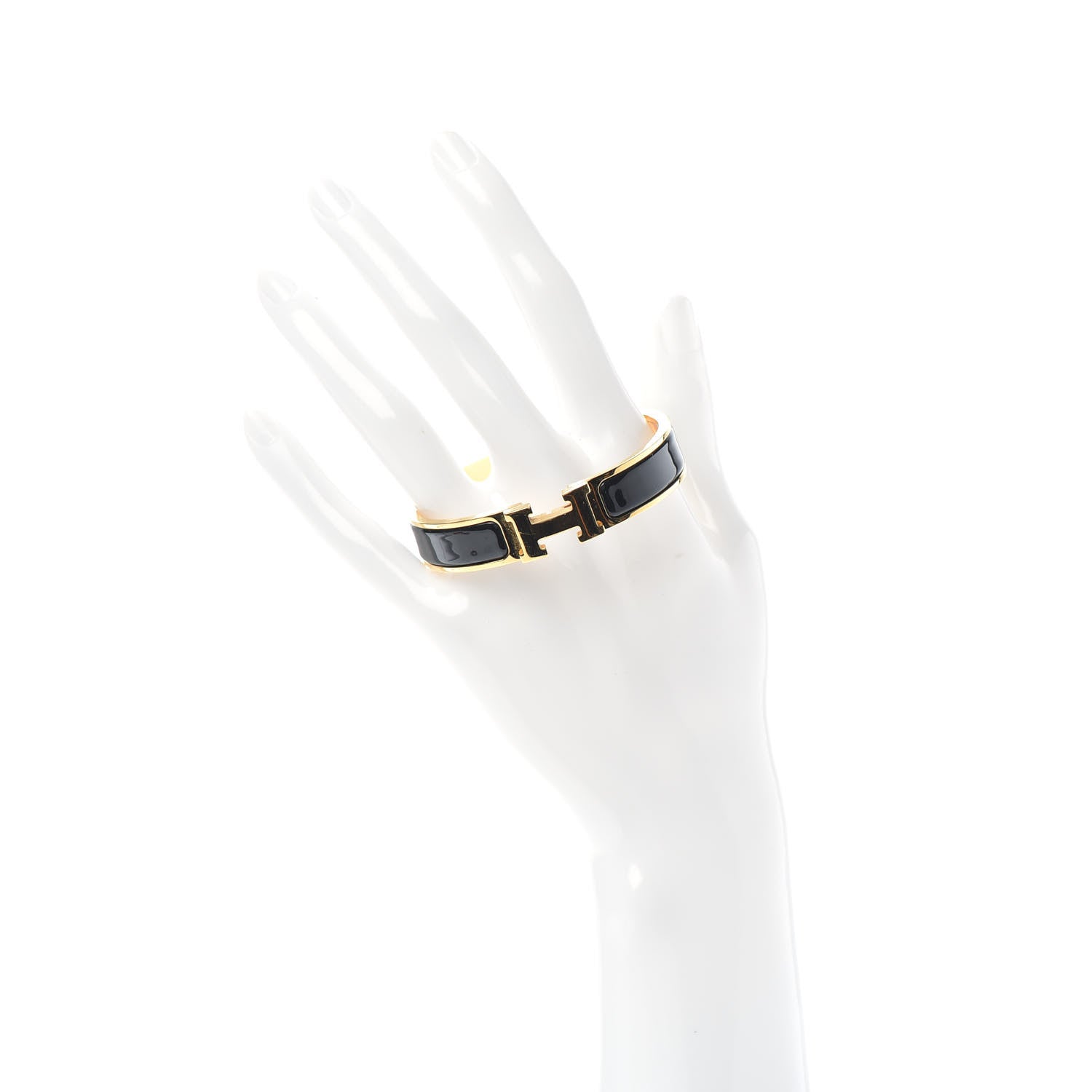 Hermes Enamel Narrow Clic Clac H Bracelet PM Black 2 of 4