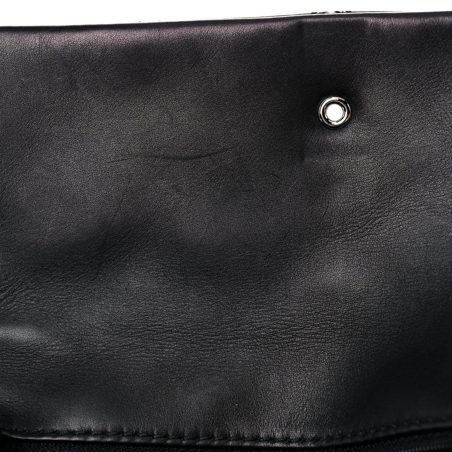 Chanel Calfskin Quilted Double Stitch Hamptons Clutch with Chain Black 8 of 13
