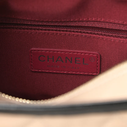 Chanel Aged Calfskin Quilted Small Gabrielle Hobo Beige Black 6 of 11